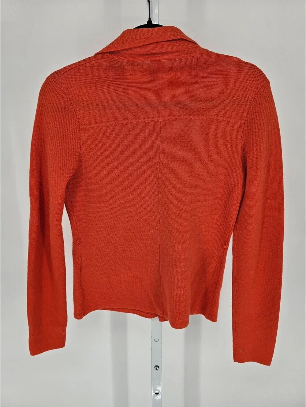 J Crew Womens Sz S 100% Merino Wool Double Breasted Jacket Coral and Gold